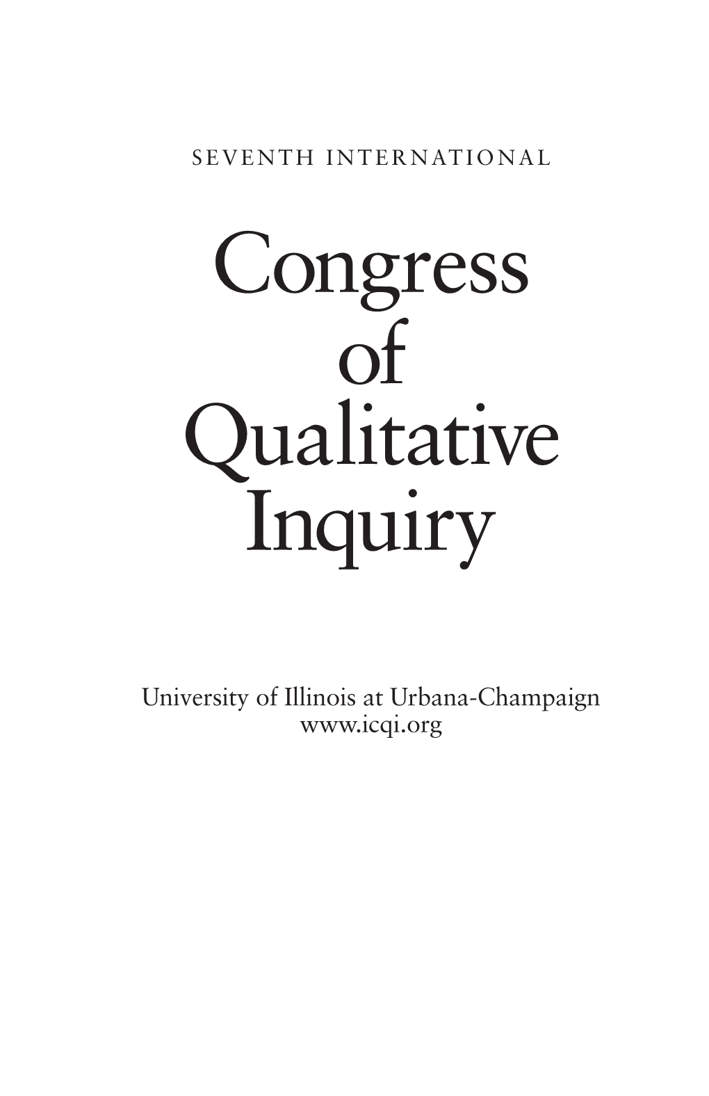 Congress of Qualitative Inquiry