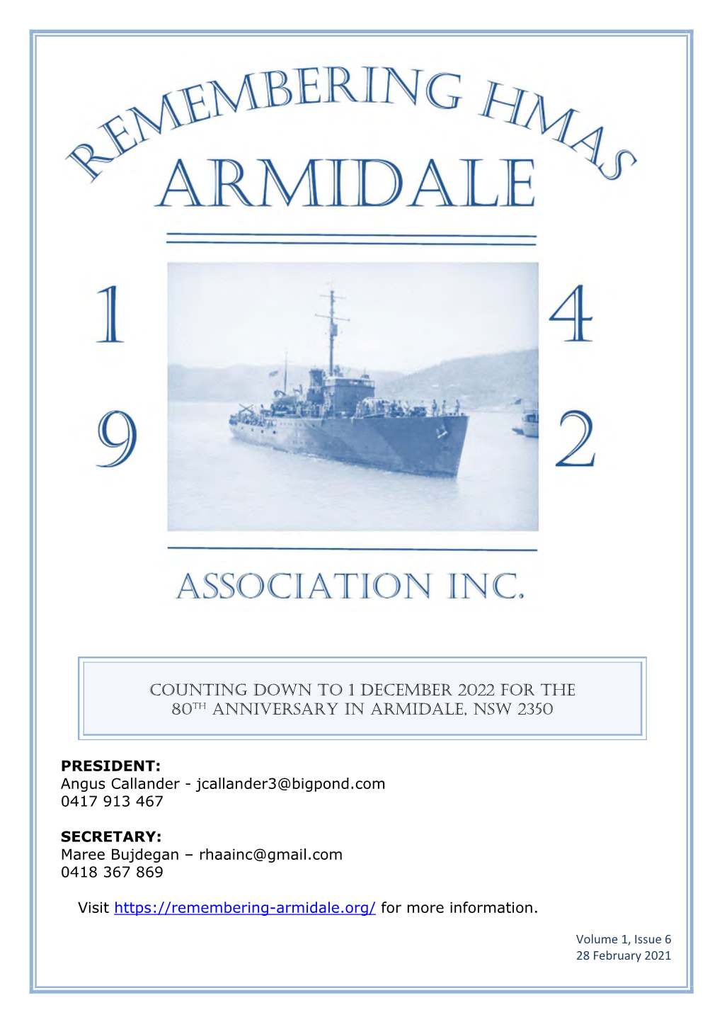 Counting Down to 1 December 2022 for the 80Th Anniversary in Armidale, NSW 2350