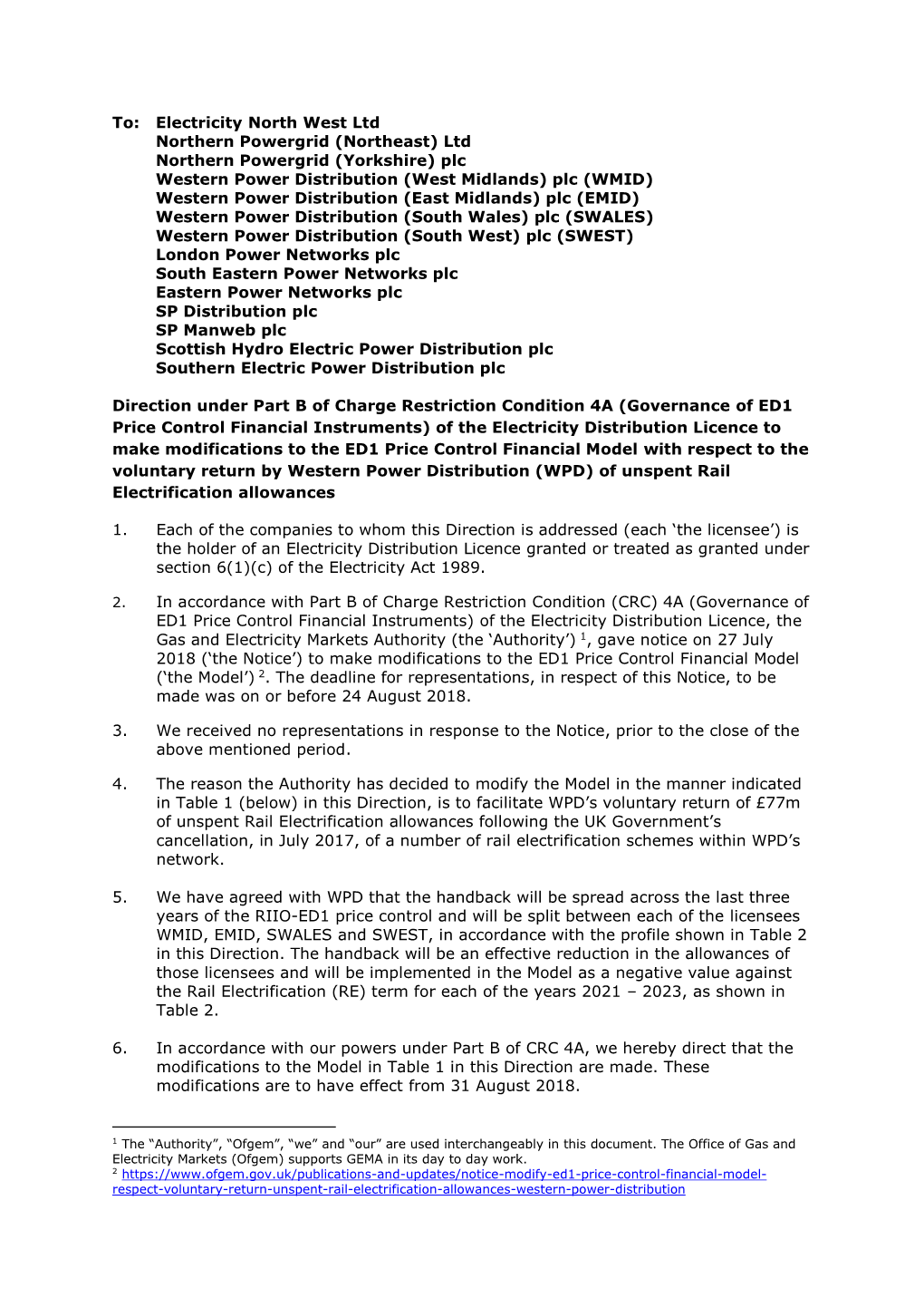 Ltd Northern Powergrid (Yorkshire) Plc Western Power Distributio