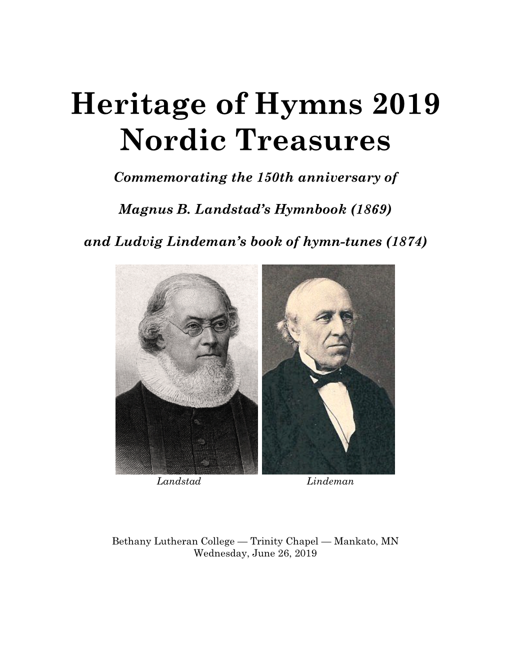 Heritage of Hymns Bulletin