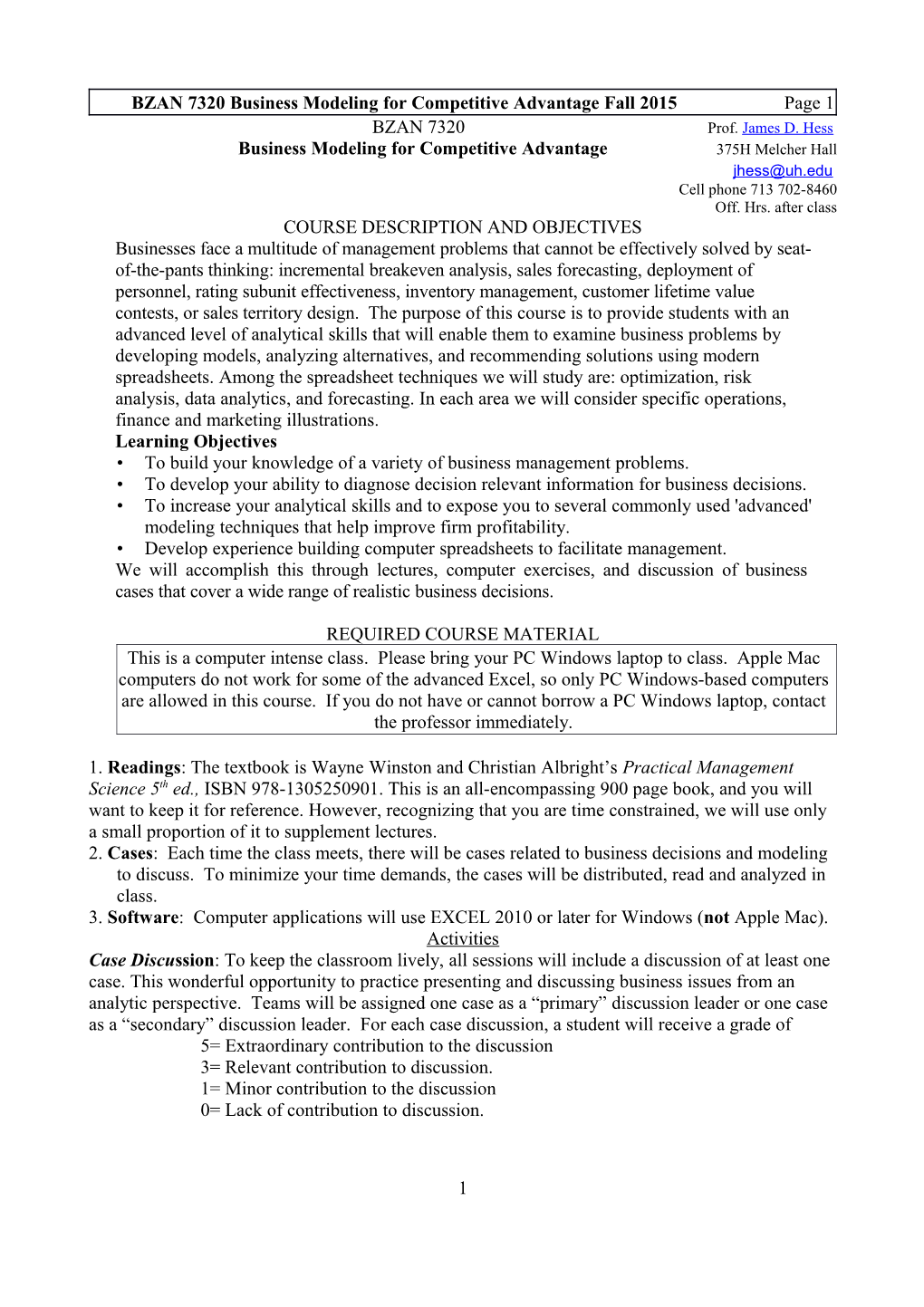 BA 422 Marketing Decision Models s2