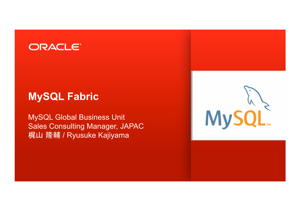 Mysql Fabric