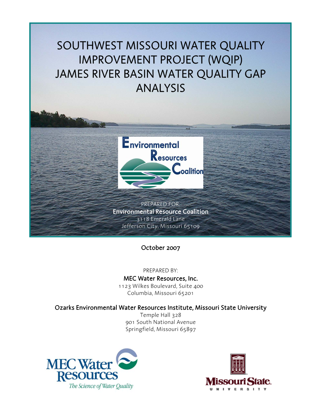 James River Basin Water Quality Gap Analysis