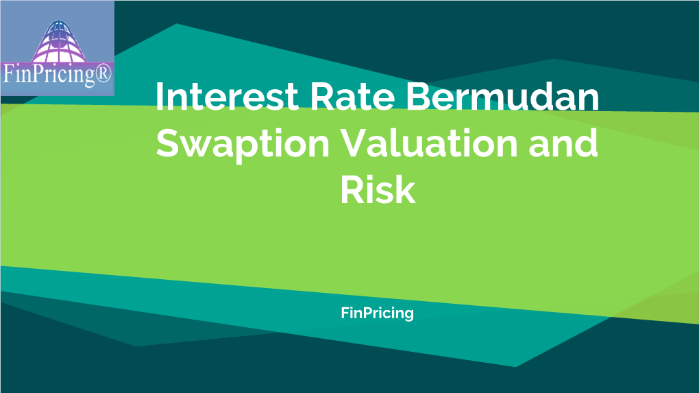 Bermudan Swaption Valuation and Risk