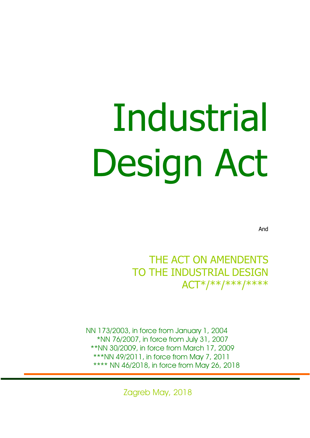 Industrial Design Act*/**/***/****