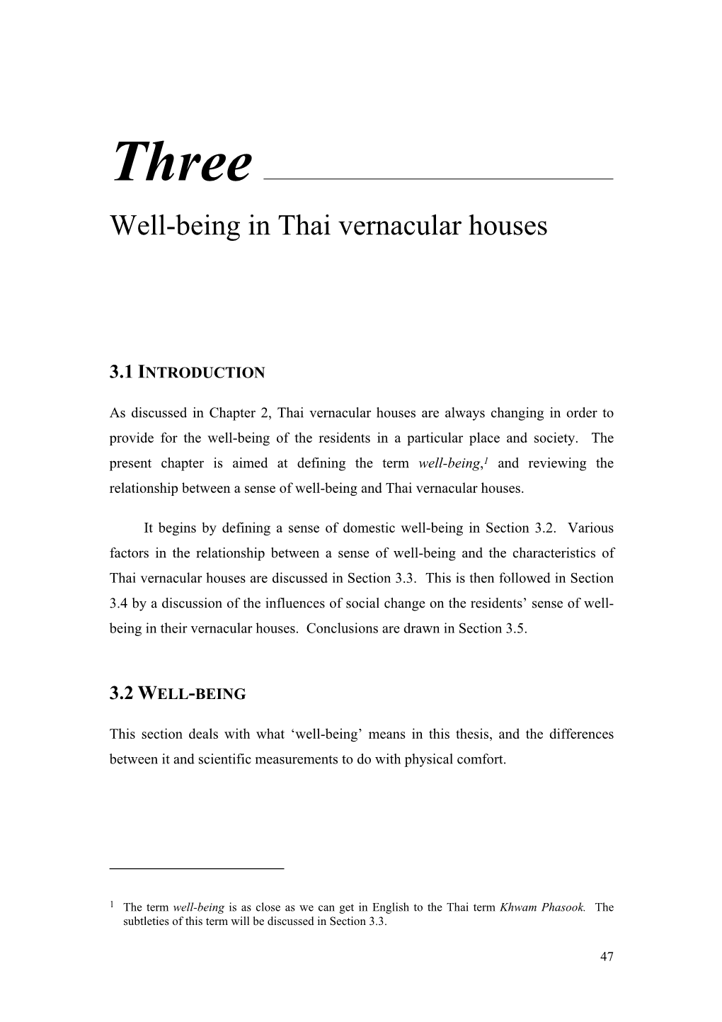 Well-Being in Thai Vernacular Houses