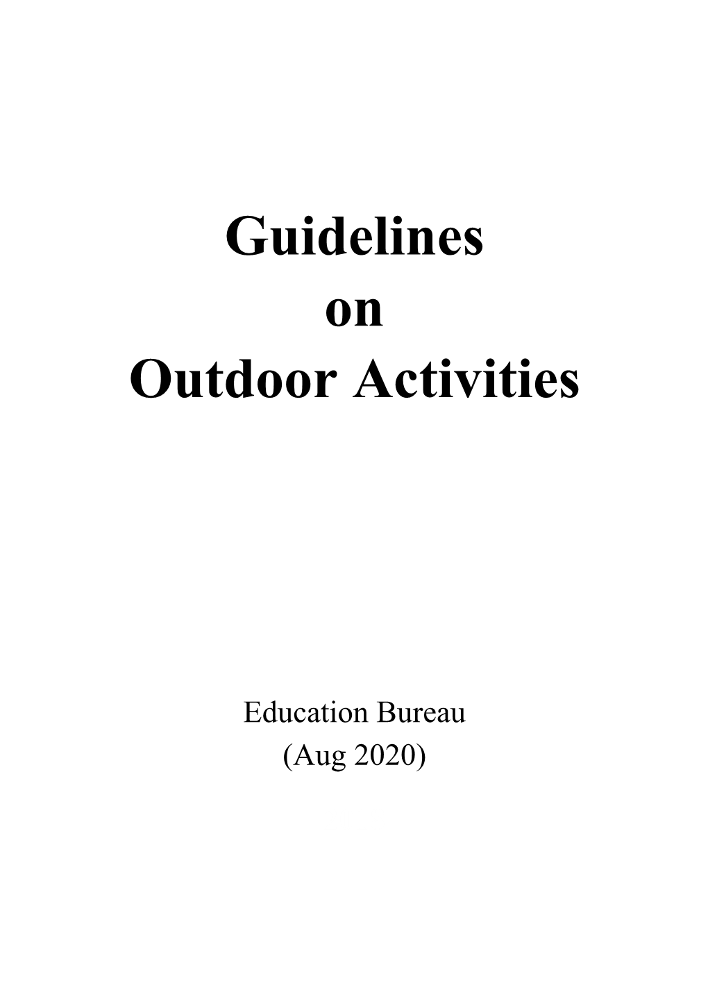 Guidelines on Outdoor Activities (Eng)