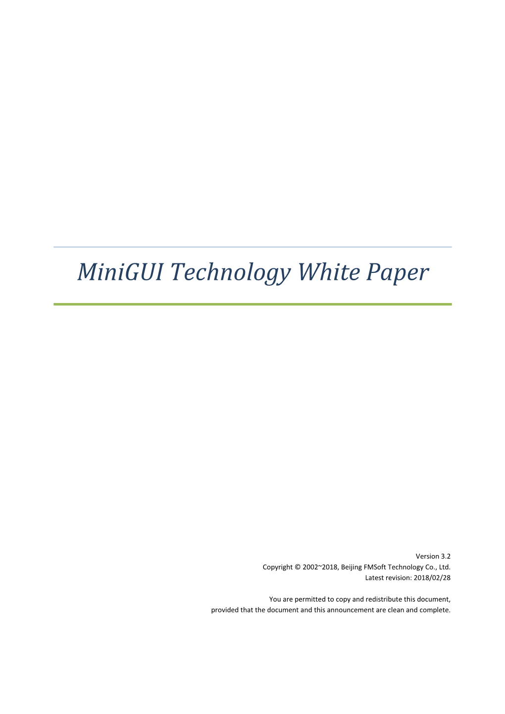 Minigui Technology White Paper