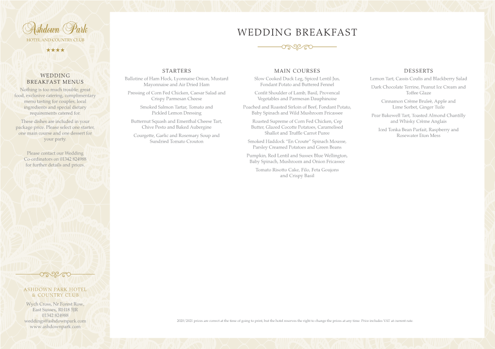 Wedding Breakfast