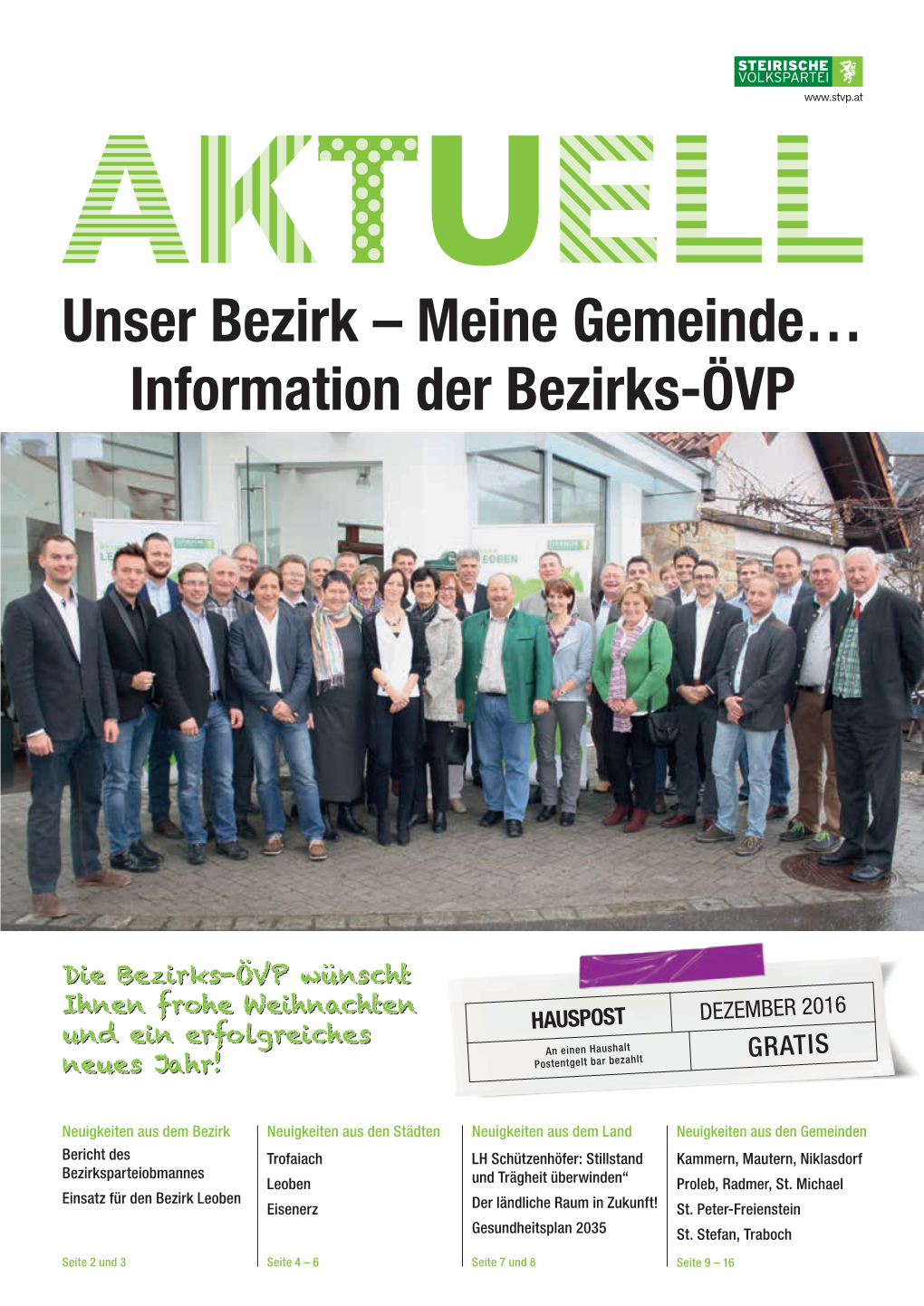 Unser Bezirk – Meine Gemeinde… Information Der Bezirks-ÖVP