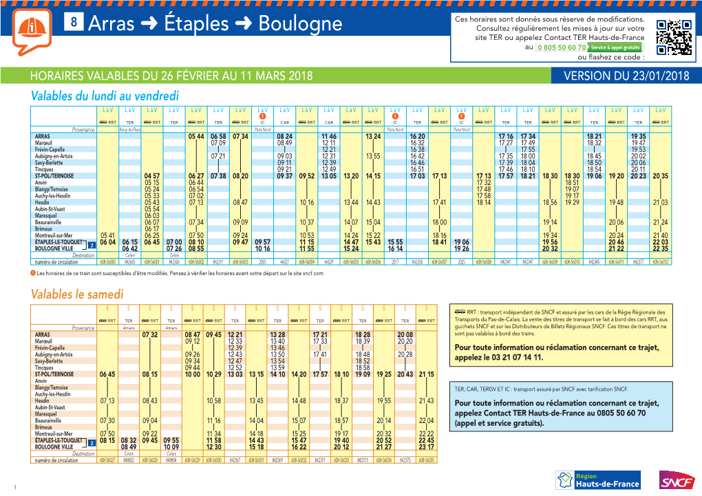 Arras Étaples Boulogne