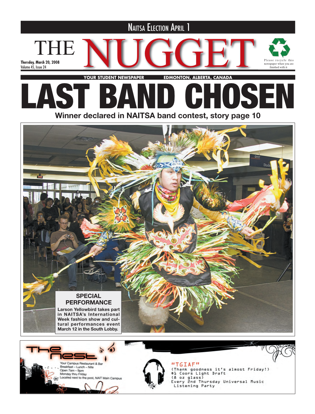 Winner Declared in NAITSA Band Contest, Story Page 10