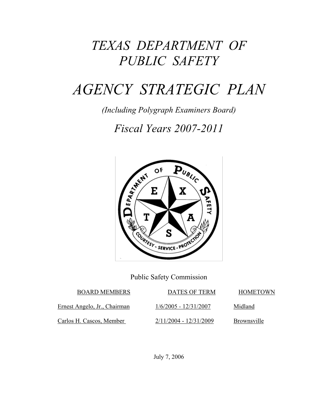 Agency Strategic Plan