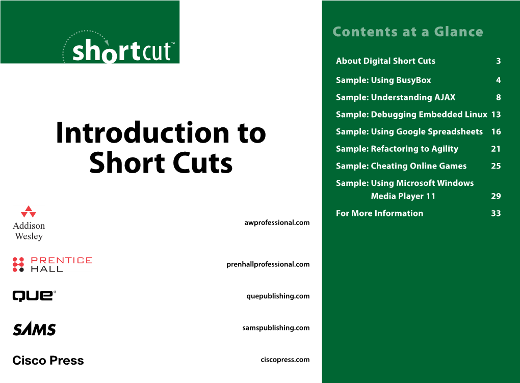 Introduction to Short Cuts © 2007 Pearson Education