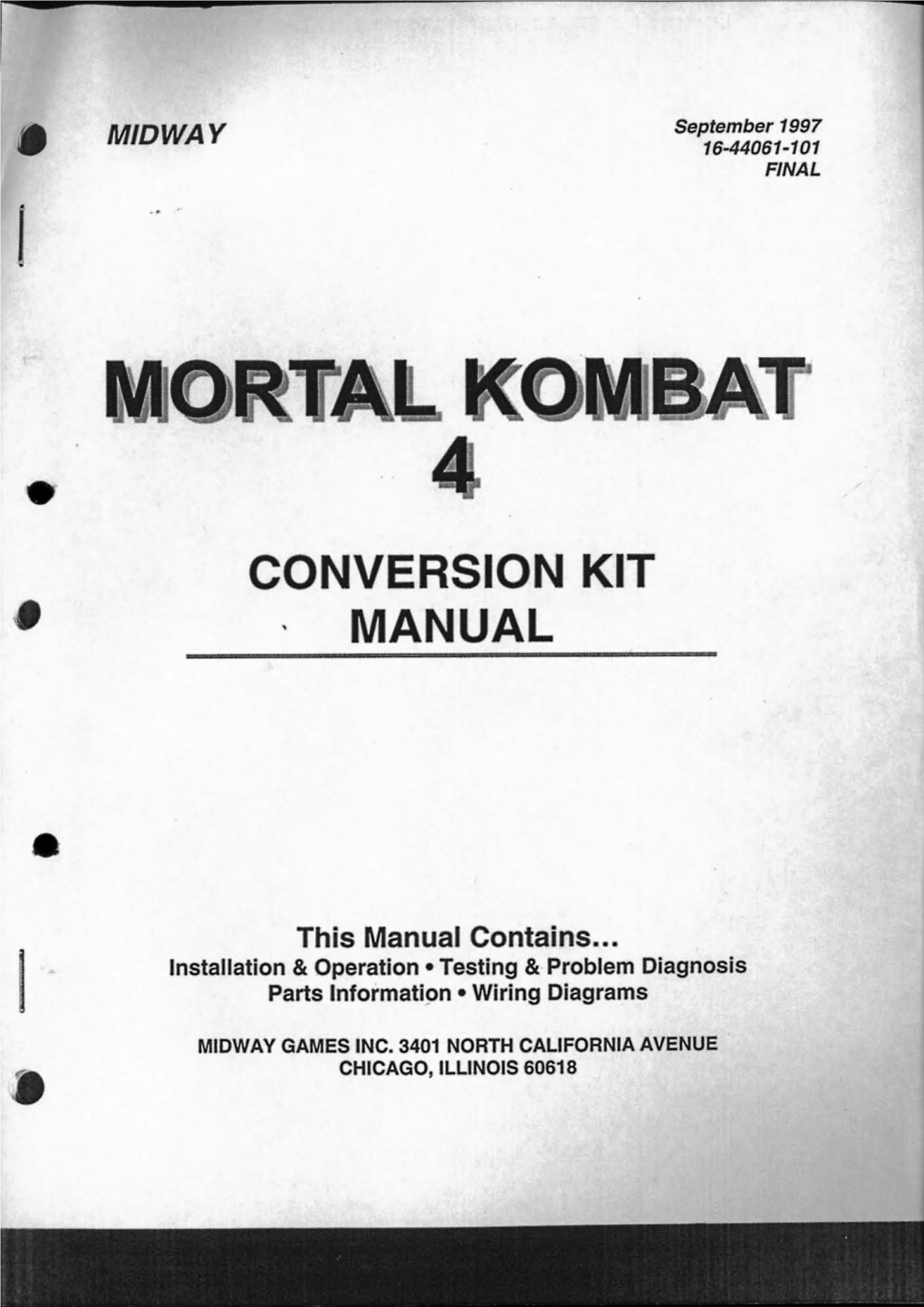 Mortal Kombat 4 Conversion Kit.Pdf