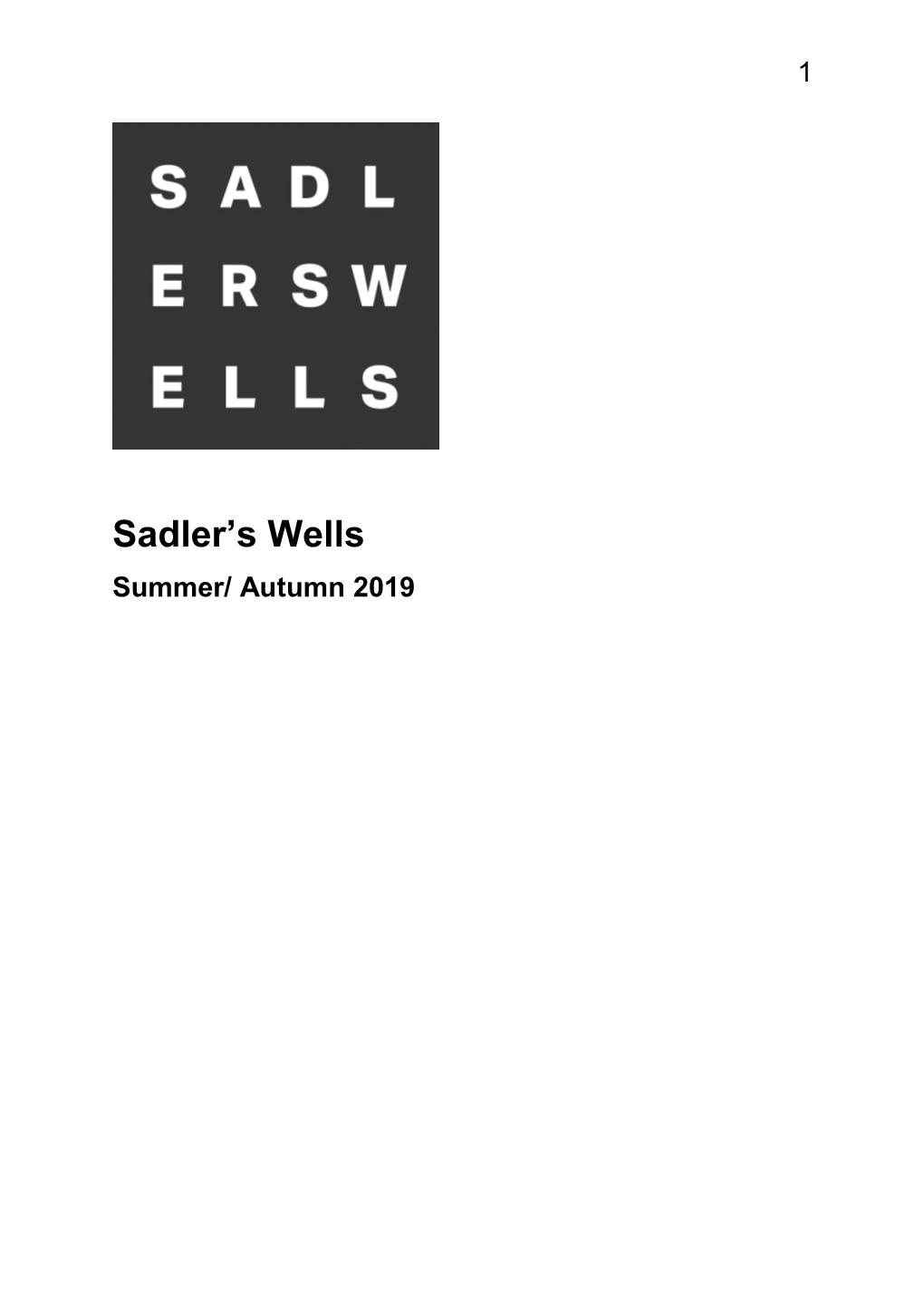 Sadler's Wells