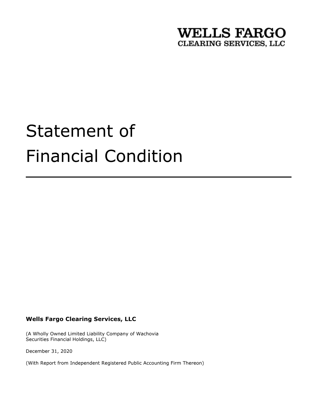 Statement of Financial Condition