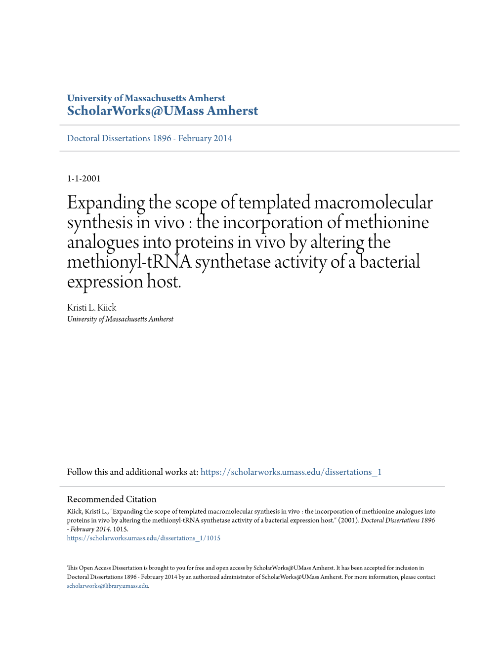 Expanding the Scope of Templated