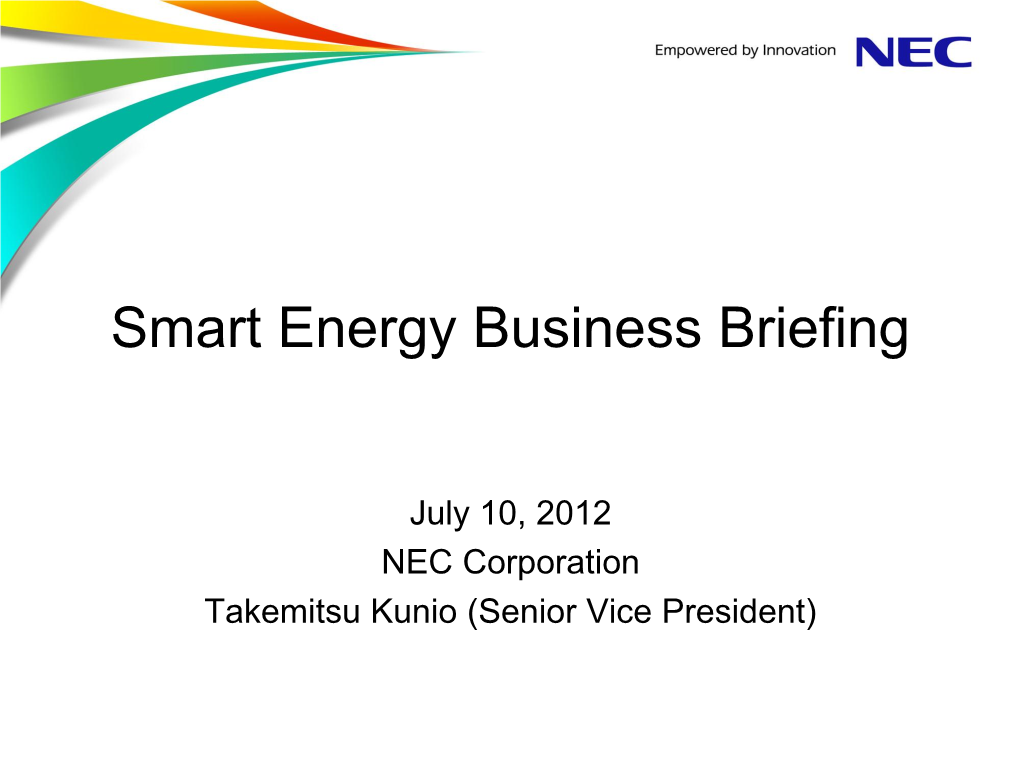 Smart Energy Business Briefing