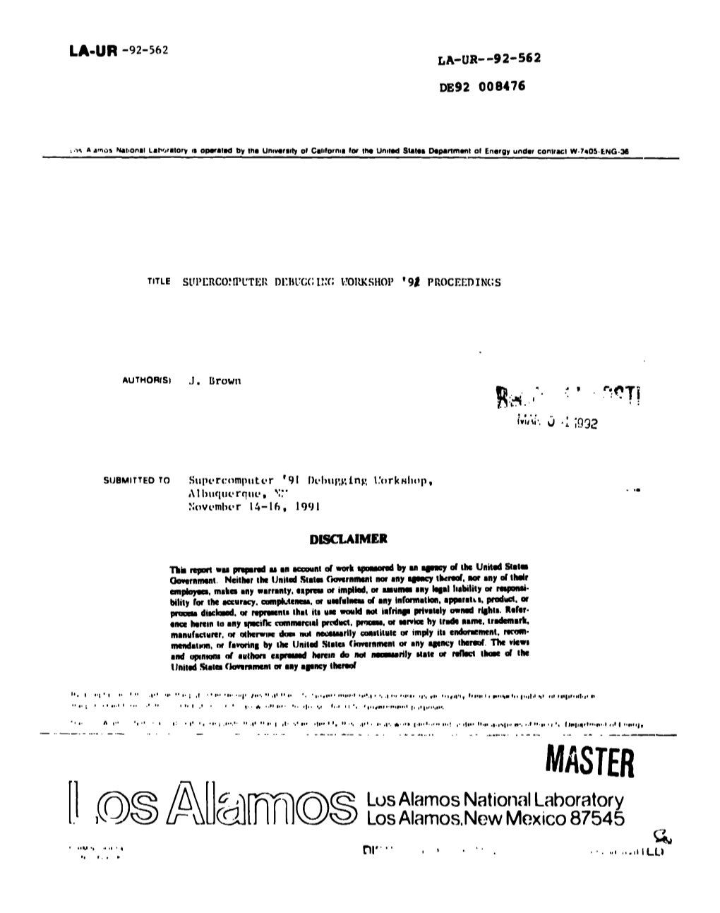 A Debugging Stundard Janls Livingston, Mofondq Inc