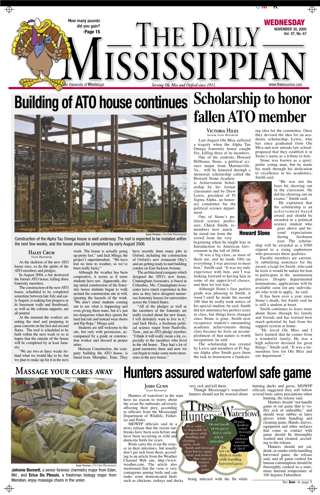 Building of ATO House Continues Scholarship to Honor Fallen ATO Member Victoria Hiles Ing Idea for the Committee