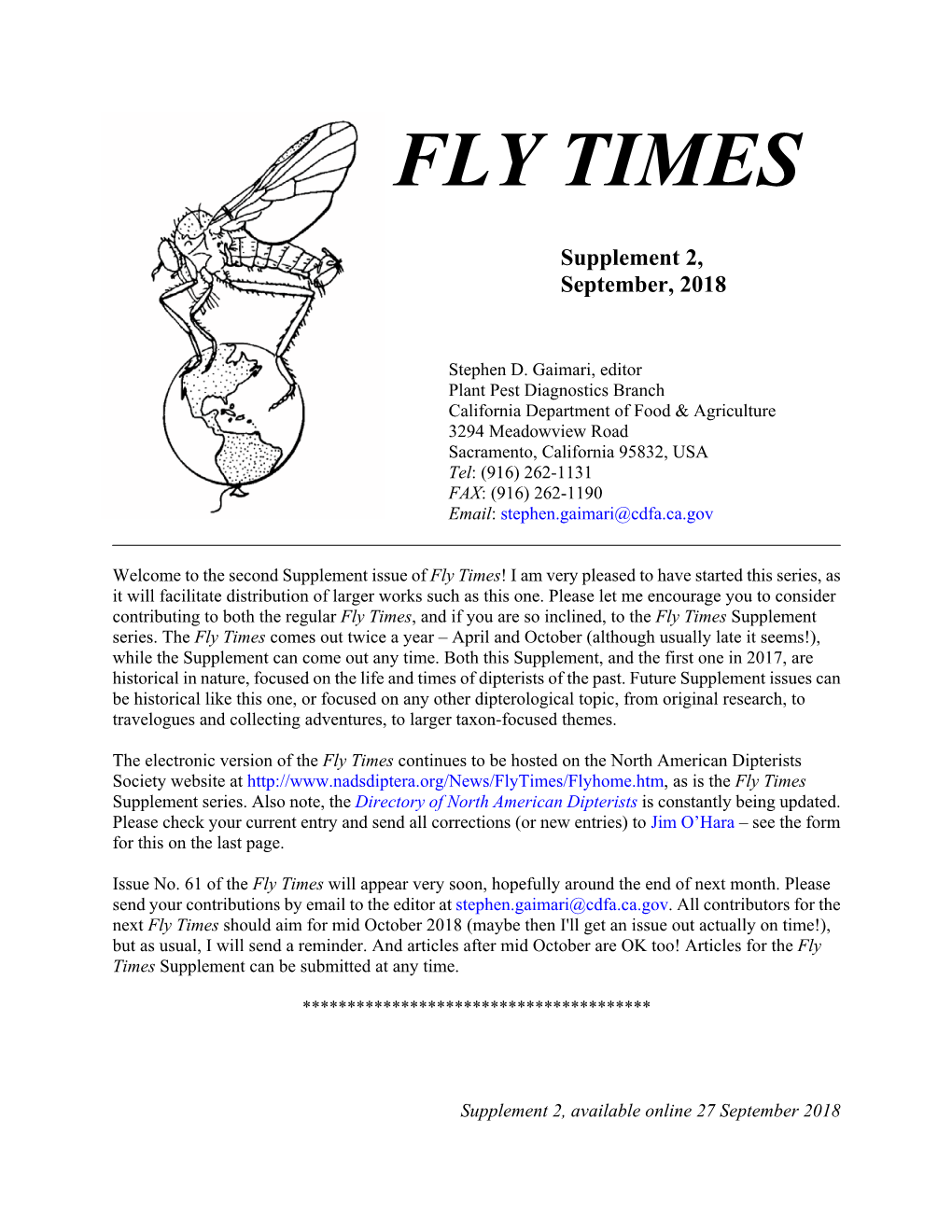 Fly Times Supplement 2, September 2018