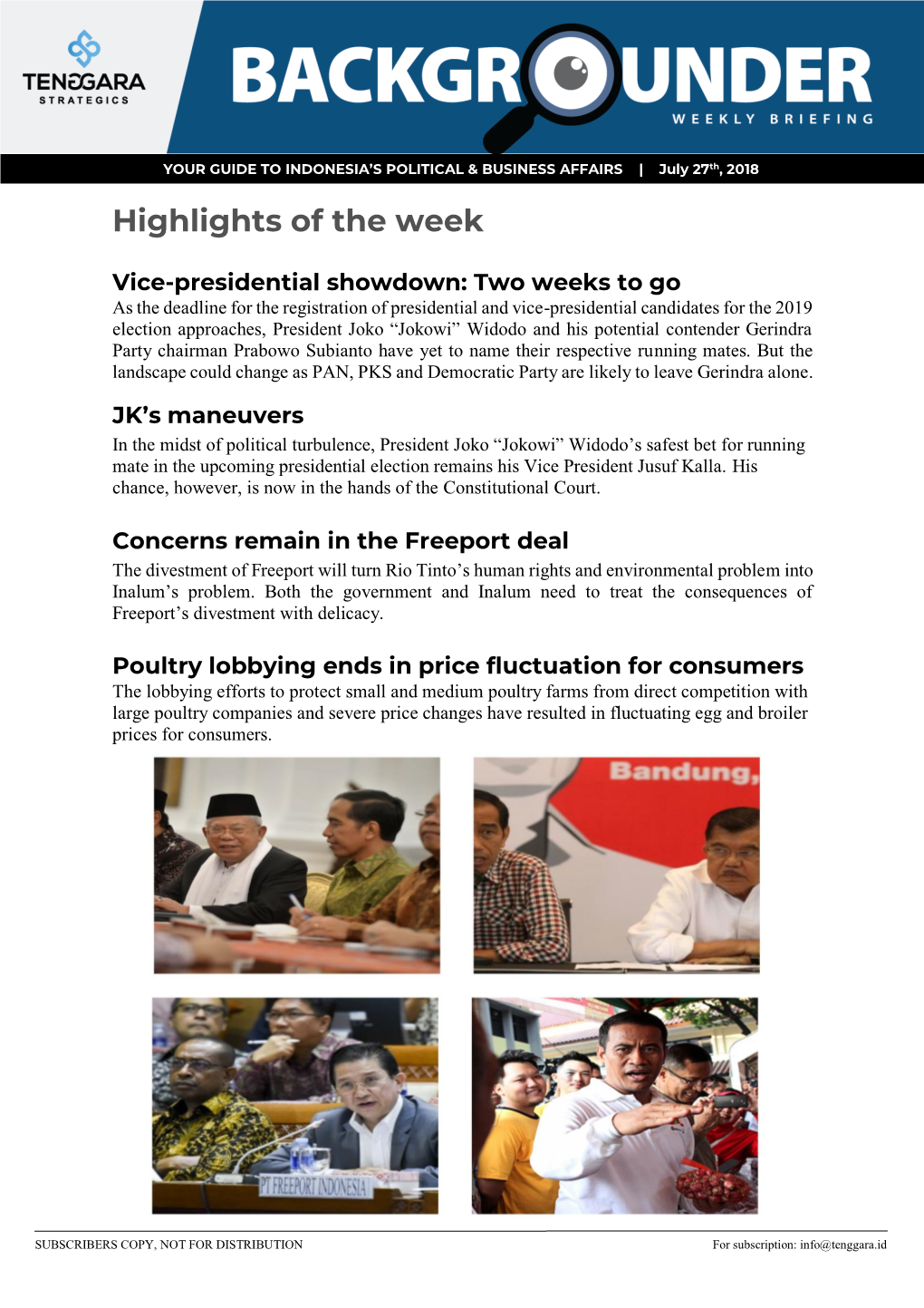 Highlights of the Week