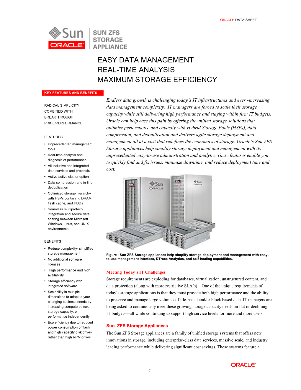 Sun Storage 7000 Series Family