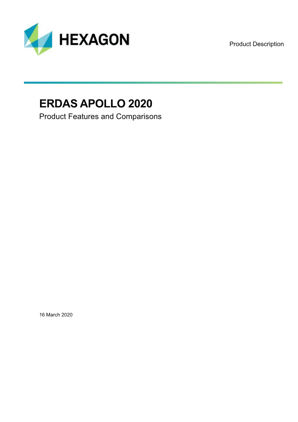 ERDAS APOLLO 2020 Product Features and Comparisons