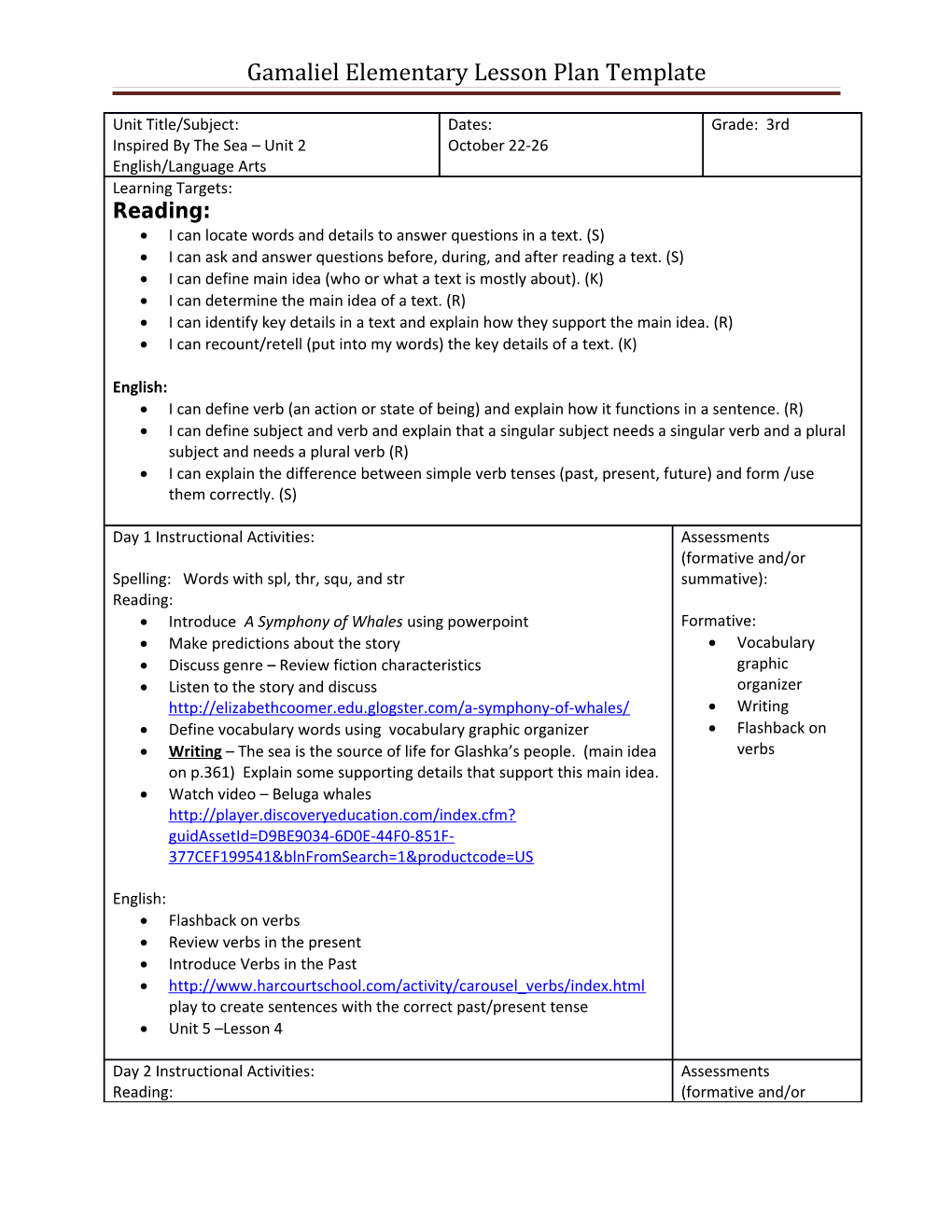 Gamaliel Elementary Lesson Plan Template s2