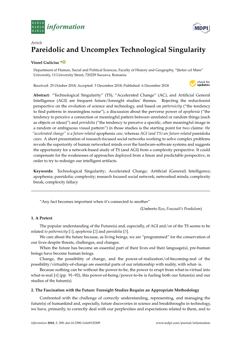 Pareidolic and Uncomplex Technological Singularity