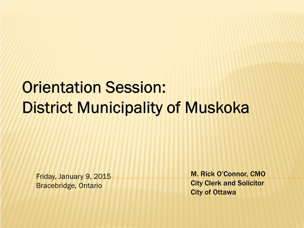 District Municipality of Muskoka