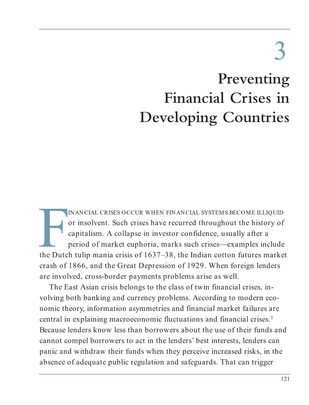 Preventing Financial Crises in Developing Countries