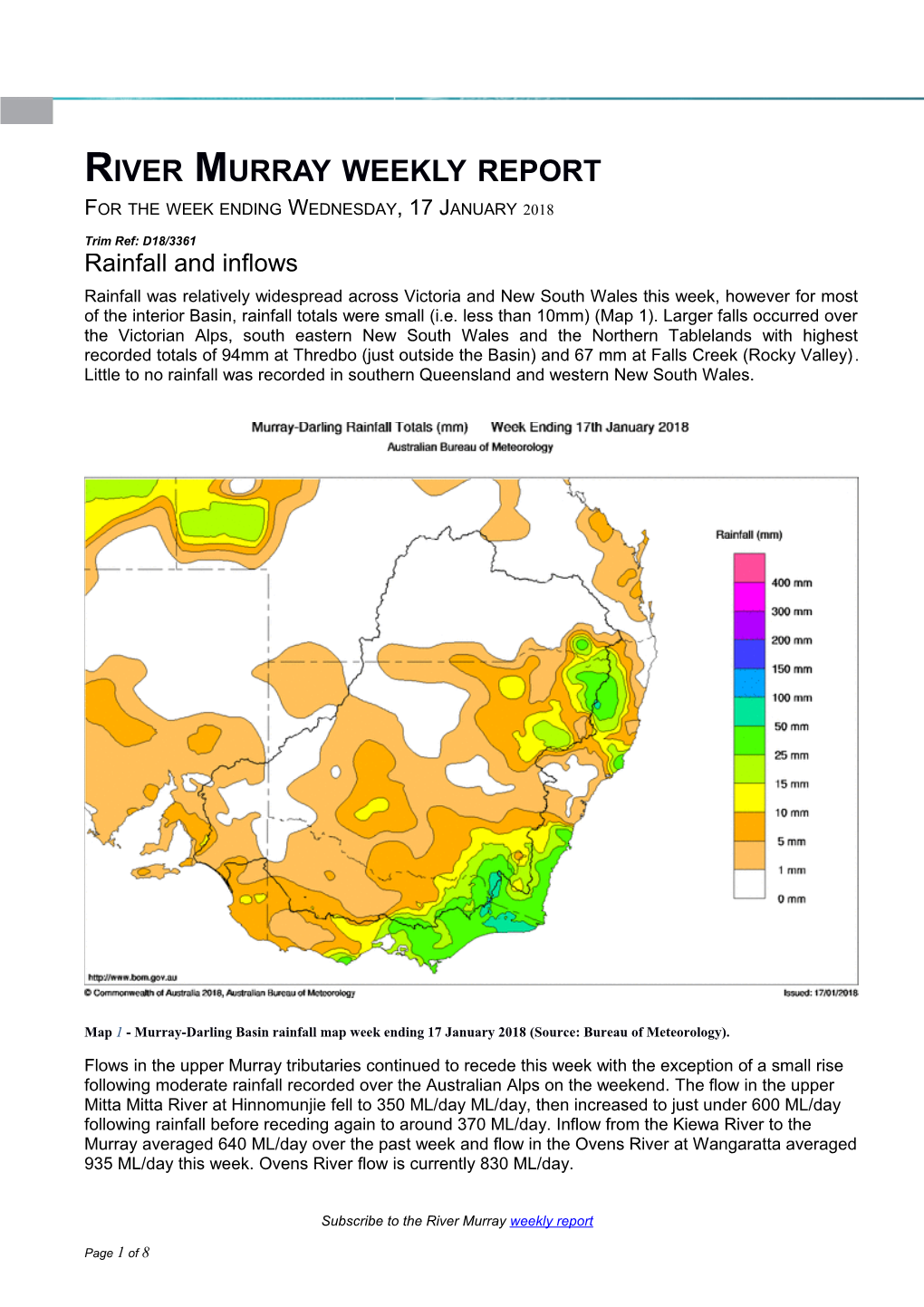 Murray River Operations Report for the Week Ending 4 12 1997 s1