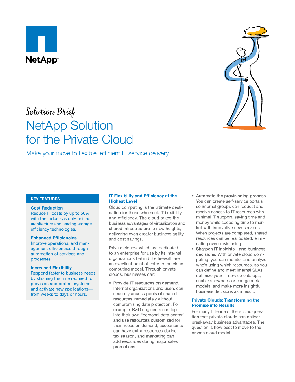 Netapp Solution for the Private Cloud Make Your Move to Flexible, Efficient IT Service Delivery