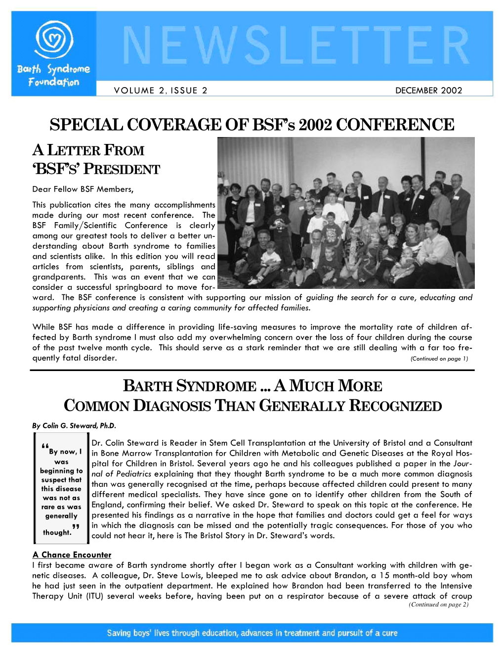 BSF Newsletter Volume 2 Issue 2 December 2002