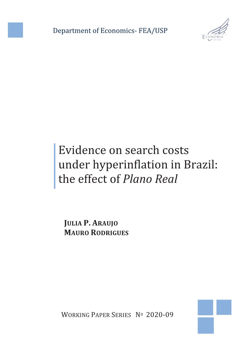 Evidence on Search Costs Under Hyperinflation in Brazil