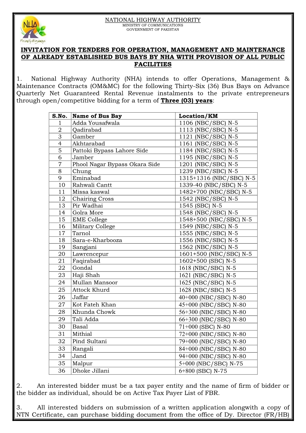 NIT-For-P-N-Bus-Bay-Tenders-2019