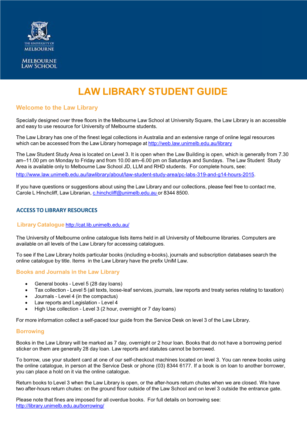 Law Library Student Guide