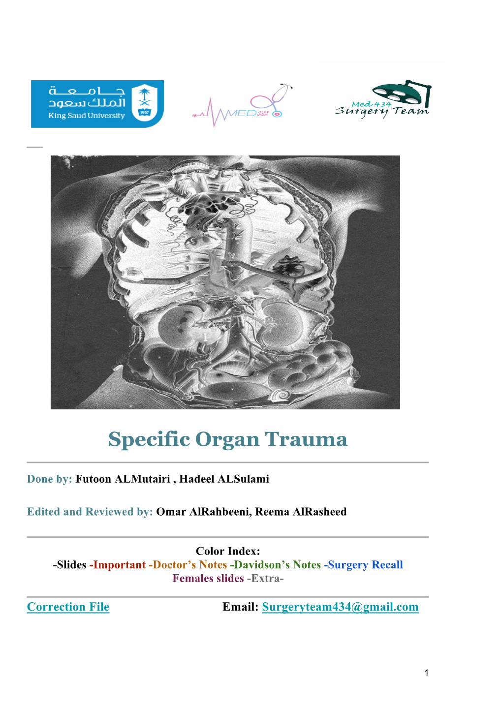 Specific Organ Trauma