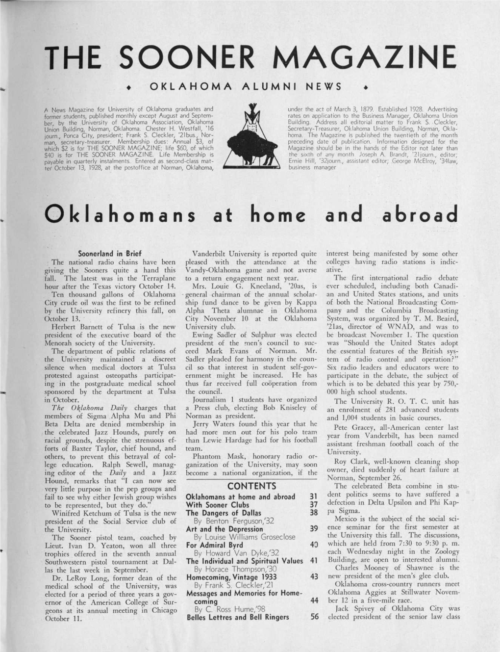 The Sooner Magazine Oklahoma Alumni News