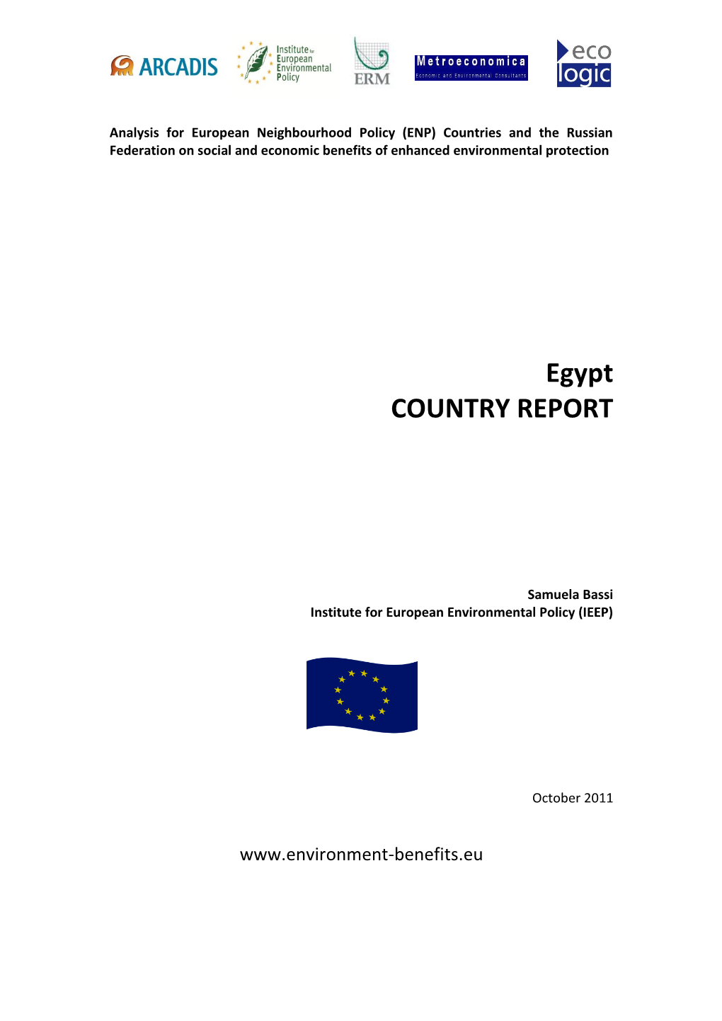 ENPI Egypt Country Report: Benefits of Enhanced Environmental Protection