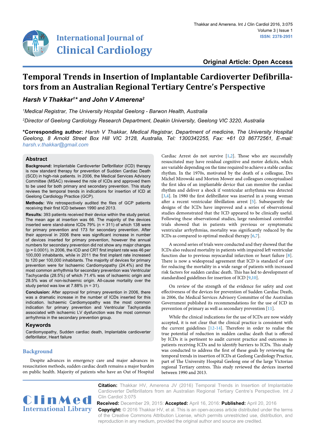 Temporal Trends in Insertion of Implantable Cardioverter