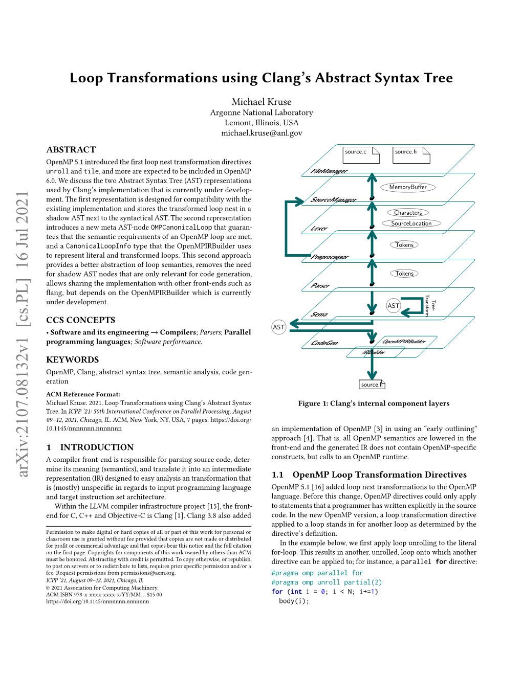 Loop Transformations Using Clang's Abstract Syntax Tree