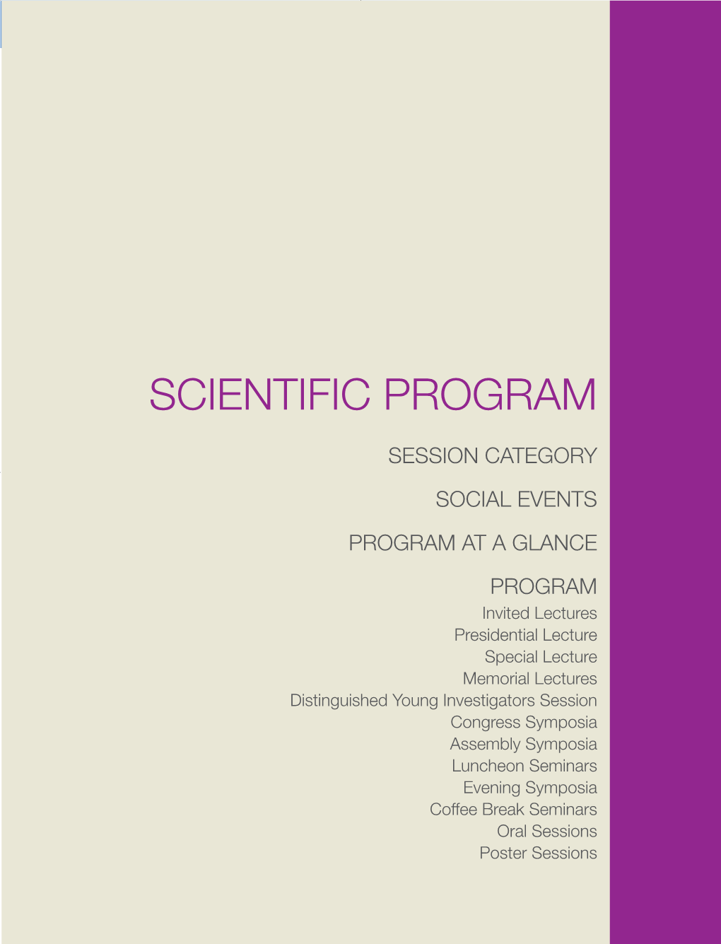 Scientific Programme