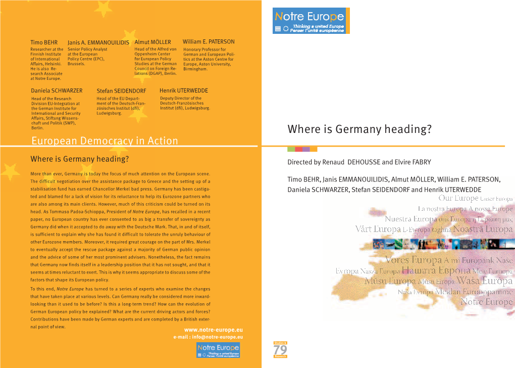 Where Is Germany Heading? European Democracy in Action