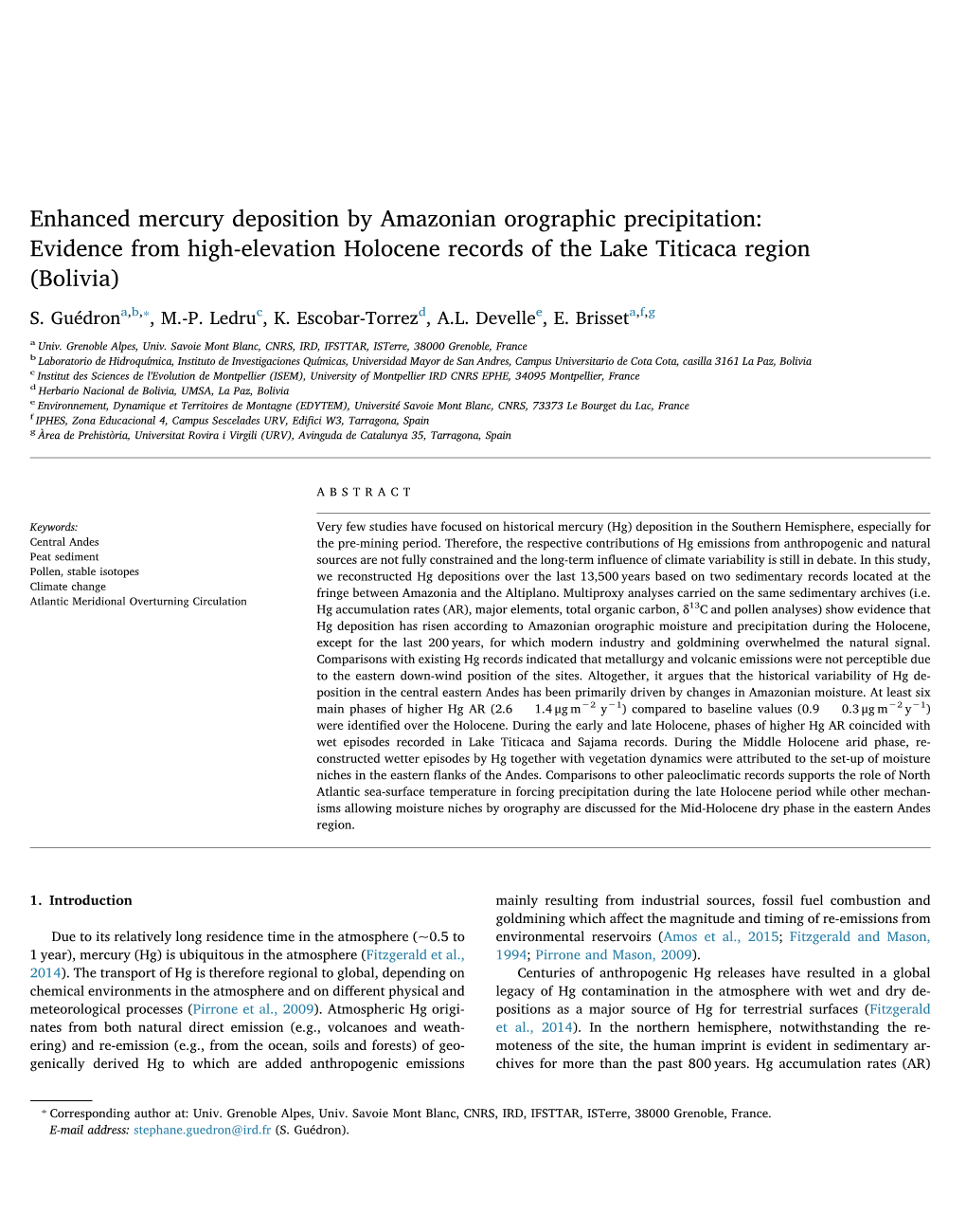 Guédron Et Al.2018 3Palaeo.Pdf