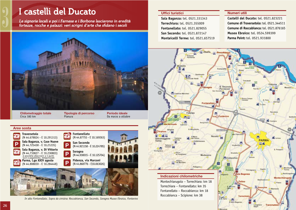 I Castelli Del Ducato Ufﬁci Turistici Numeri Utili Sala Baganza: Tel
