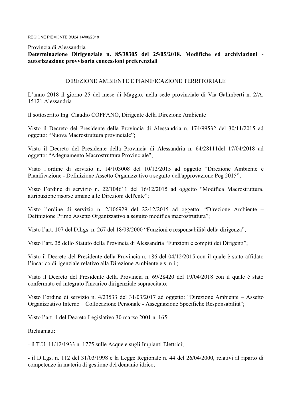 Aa Aa Provincia Di Alessandria 2018-05-31 63458 Pdf