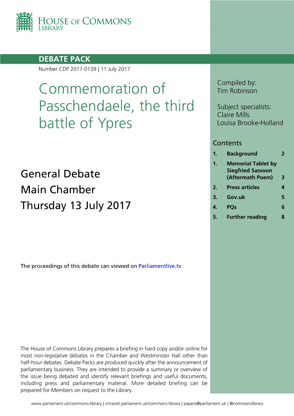 Commemoration of Passchendaele, the Third Battle of Ypres 3